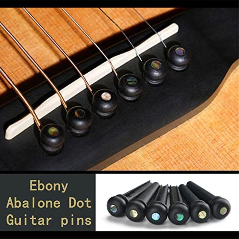 贈与 エボニー製ブリッジピン 黒檀6個セット アコースティックギター ギター