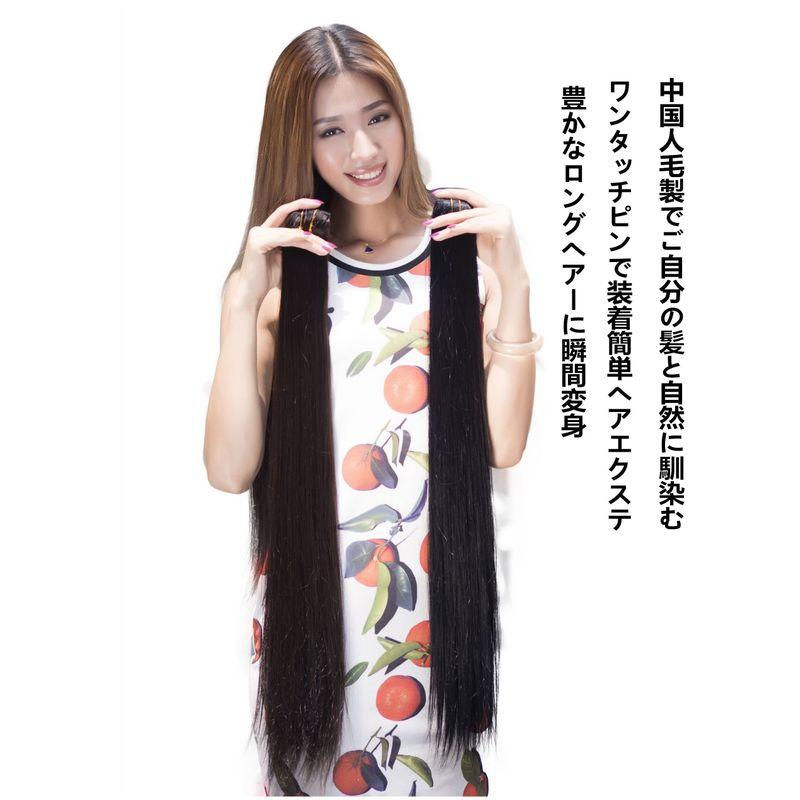 HIYE エクステ 人毛100% ロング ストレート ワンタッチエクステ 盛り髪 自然 襟足ウィッグ … エクステ 人毛100% ロング ストレート ワンタッチエクステ 盛り髪 自然 襟足ウィッグ