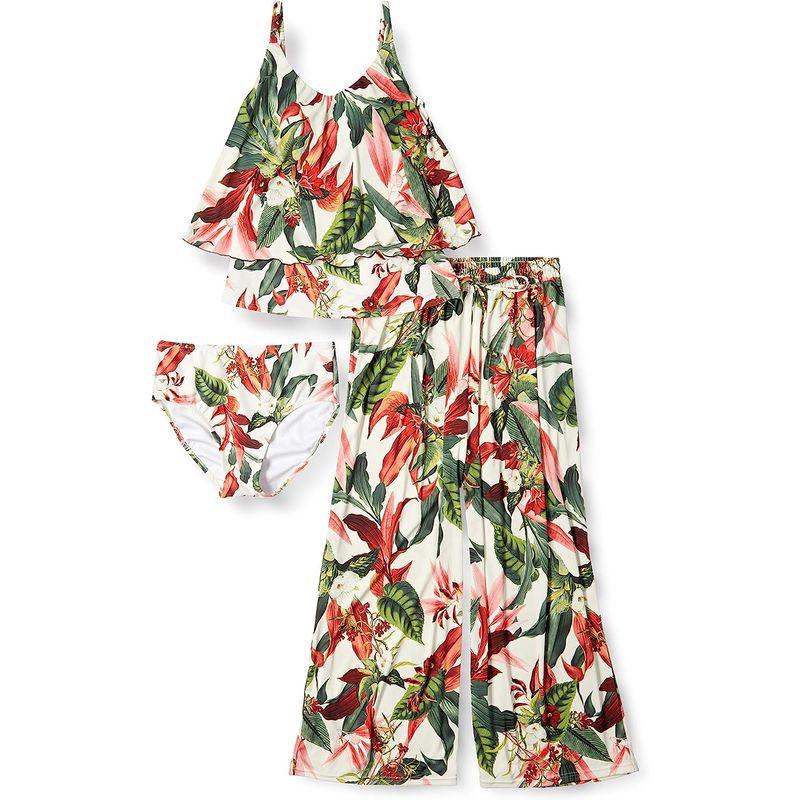 三愛水着楽園 水着 ノンワイヤー Lily Garden ガウチョ 3点セット レディース WH‐ホワイト 日本 9M (日本サイズ9 号相 水着 ノンワイヤー Lily Garden ガウチョ 3点セット レディース WH‐ホワイト 日本 9M 日本サイズ9 号相