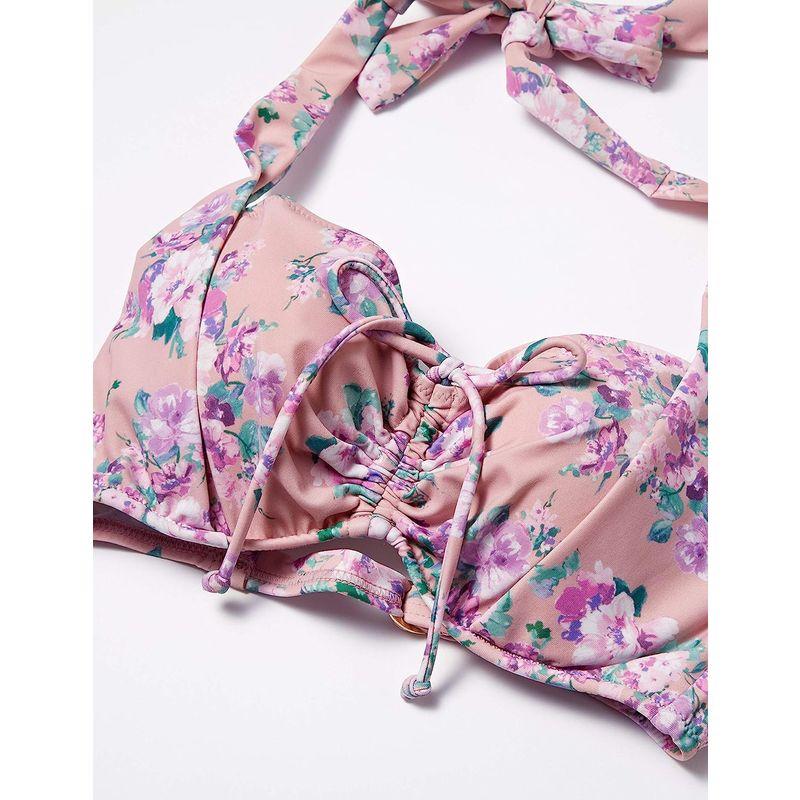 三愛水着楽園 水着 ワコール共同開発 (C~Iカップ対応) ワイヤー入り Floralグラマラスフィット ビキニ レディース PI‐ピンク 水着 ワコール共同開発 Iカップ対応 ワイヤー入り Floralグラマラスフィット ビキニ レディース PI‐ピンク