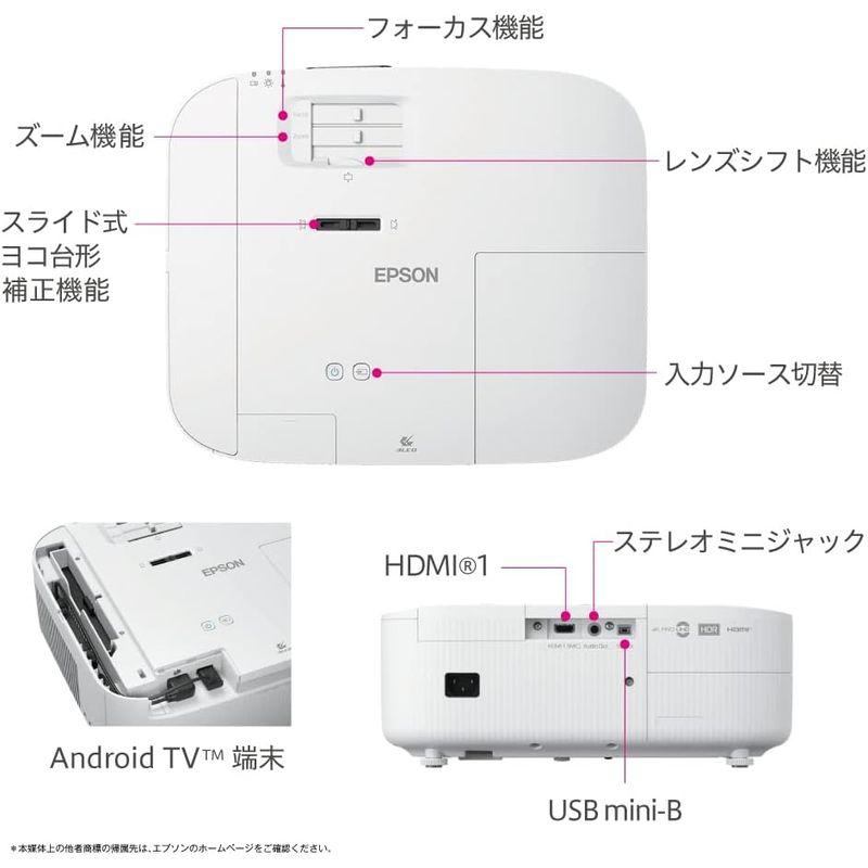 【即購入⭕️】 エプソン ドリーミオ ホームプロジェクター hdmi EH-TW6250 4KE 2800lm 【HOV1902704160】(66722円)