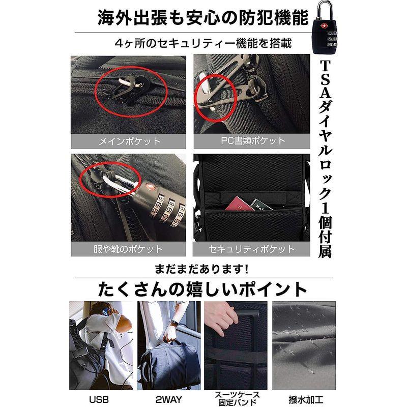 Evoon マルチビジネスリュック ビジネスリュック バックパック リュックサック 大容量 旅行バック 防水 ビジネス 多機能 撥水加工 U マルチビジネスリュック ビジネスリュック バックパック リュックサック 大容量 旅行バック 防水 ビジネス 多機能 撥水加工