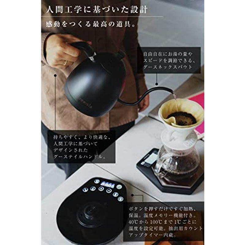 Brewista ブリューイスタ 世界のバリスタが愛用するケトル 電気ケトル 温度調節機能付 コーヒーケトル ドリップケトル クロス付 (ス ブリューイスタ 世界のバリスタが愛用するケトル 電気ケトル 温度調節機能付 コーヒーケトル ドリップケトル クロス付