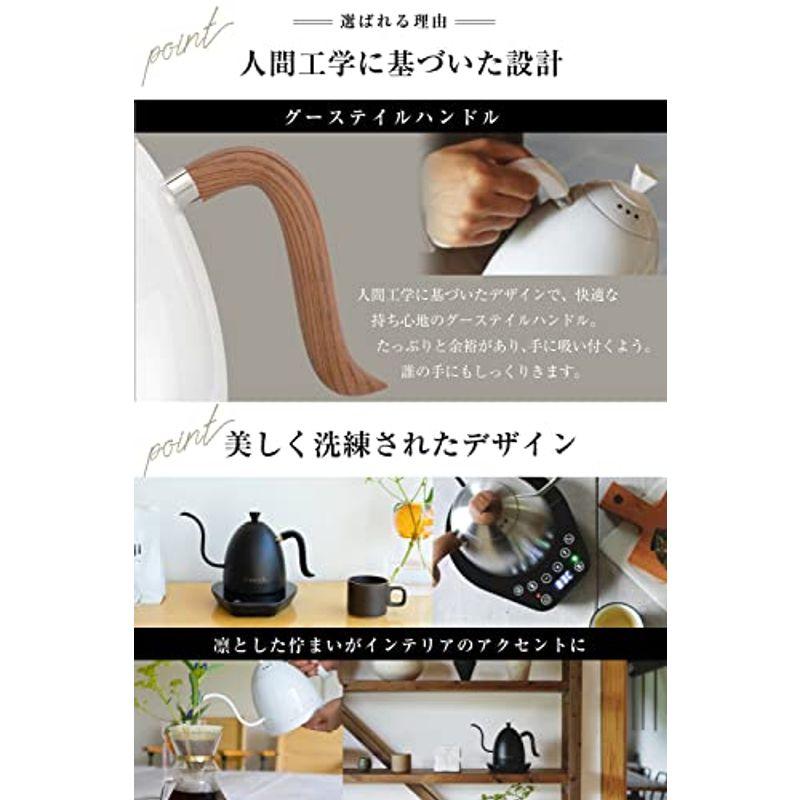 Brewista ブリューイスタ 世界のバリスタが愛用するケトル 電気ケトル 温度調節機能付 コーヒーケトル ドリップケトル クロス付 (ス ブリューイスタ 世界のバリスタが愛用するケトル 電気ケトル 温度調節機能付 コーヒーケトル ドリップケトル クロス付