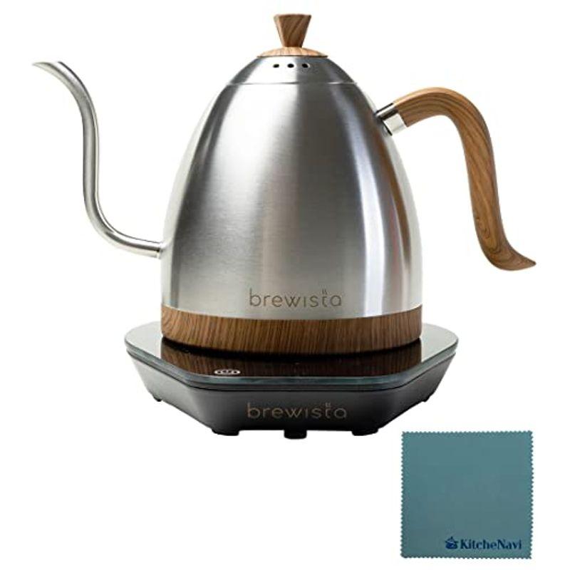 Brewista ブリューイスタ 世界のバリスタが愛用するケトル 電気ケトル 温度調節機能付 コーヒーケトル ドリップケトル クロス付 (ス ブリューイスタ 世界のバリスタが愛用するケトル 電気ケトル 温度調節機能付 コーヒーケトル ドリップケトル クロス付