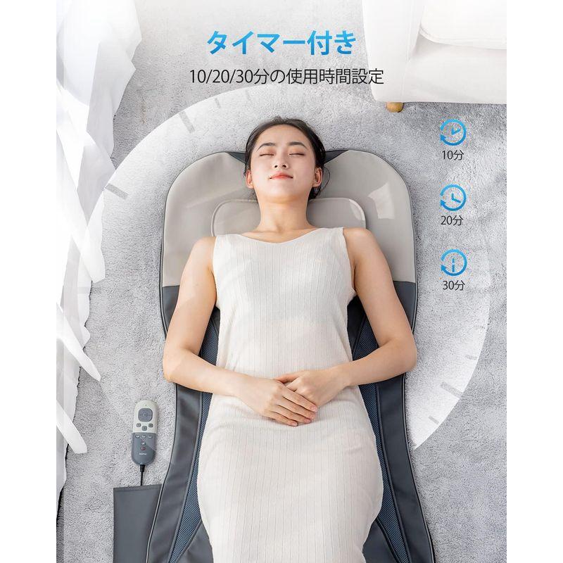 RENPHO レンフォ リラクゼーションシート 全身エステ 17個エアバッグ搭載 3D波状プッシュ 7種類モード 首/腰/背中エステ 3段階 レンフォ リラクゼーションシート 全身エステ 17個エアバッグ搭載 3D波状プッシュ 7種類モード 首/腰/背中エステ 3段階