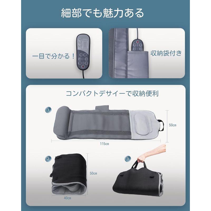 Cozwish エアストレッチマット リラクゼーションシート 全身エステ 全身リフレッシュ 首/背中/腰/お尻用 16エアーバッグ搭載 折り エアストレッチマット リラクゼーションシート 全身エステ 全身リフレッシュ 首/背中/腰/お尻用 16エアーバッグ搭載 折り