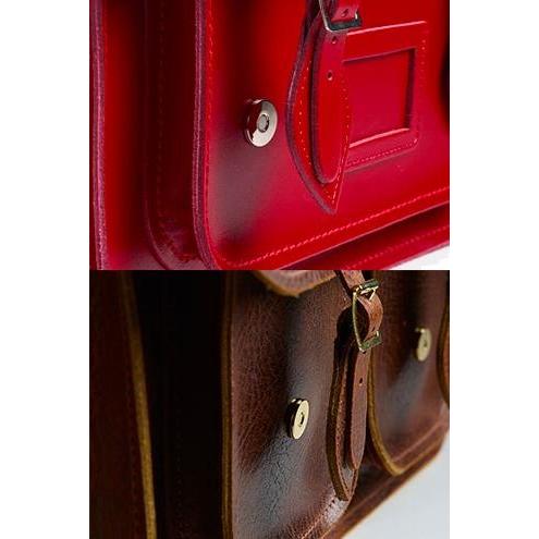 Zatchels ザッチェルズ 3way サッチェルバッグ 英国製 (17.5インチ/バックストラップ/ショルダー/ハンドル/スライダー/マグネットベルト付)カラー：ワインカラー |  | 04