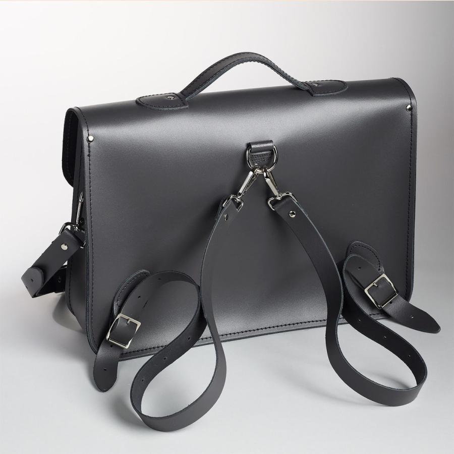 Zatchels ザッチェルズ 3way サッチェルバッグ 英国製 (17.5インチ/バックストラップ/ショルダー/ハンドル/スライダー/マグネットベルト付)カラー：ネイビー |  | 01