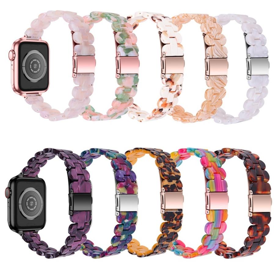 樹脂時計バンド apple watch 交換バンド ベルト 軽量 スタイリッシュ アップルウォッチバンド クイックリリース 腕時計 ウォッチ