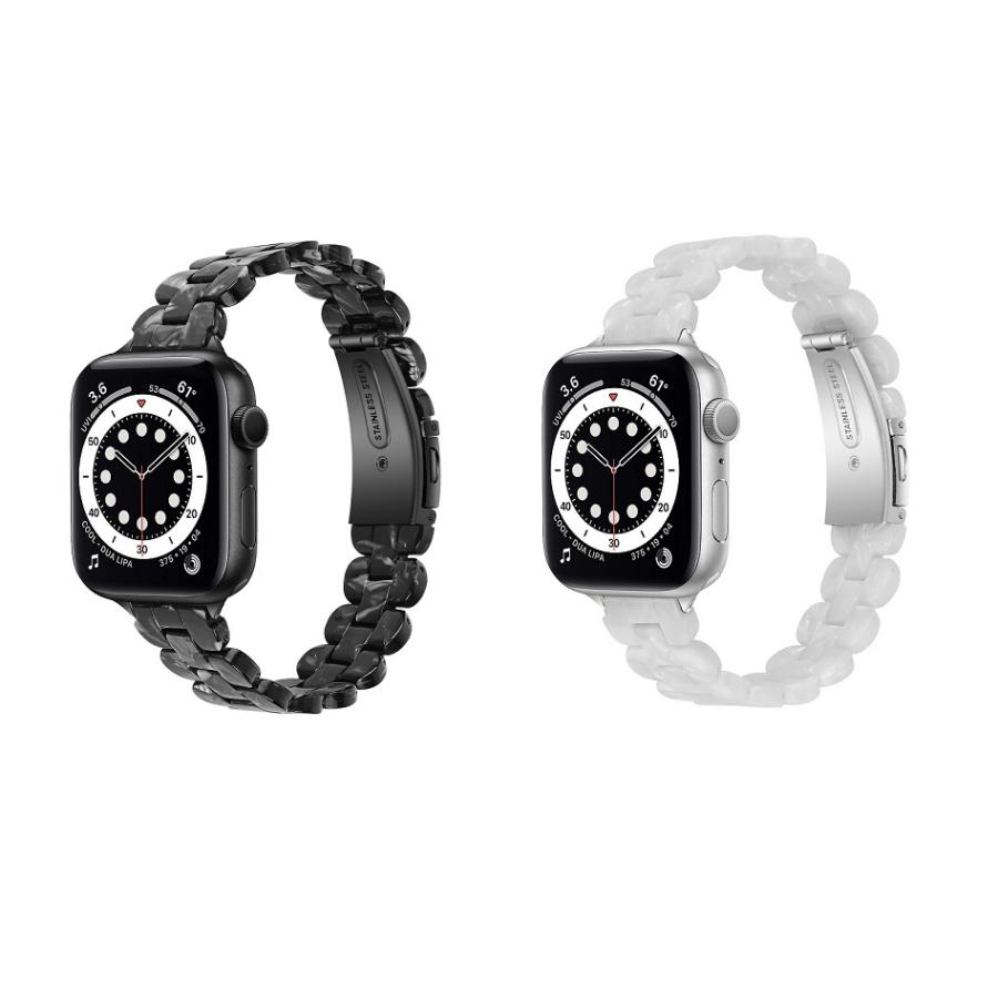 樹脂時計バンド apple watch 交換バンド ベルト 軽量 スタイリッシュ アップルウォッチバンド クイックリリース 腕時計 ウォッチ