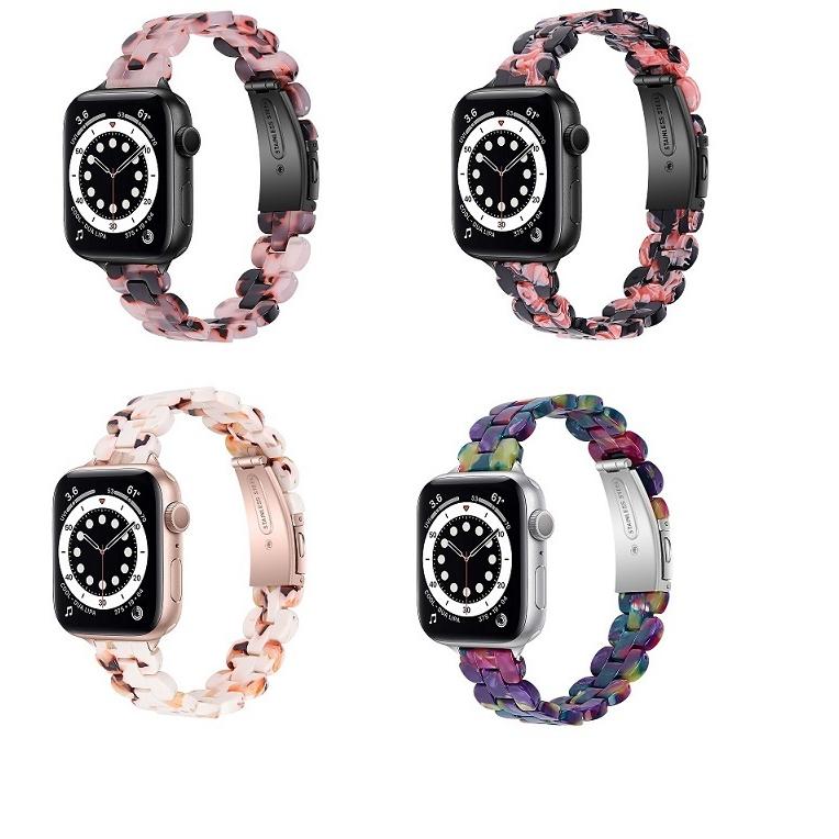 樹脂時計バンド apple watch 交換バンド ベルト 軽量 スタイリッシュ アップルウォッチバンド クイックリリース 腕時計 ウォッチ