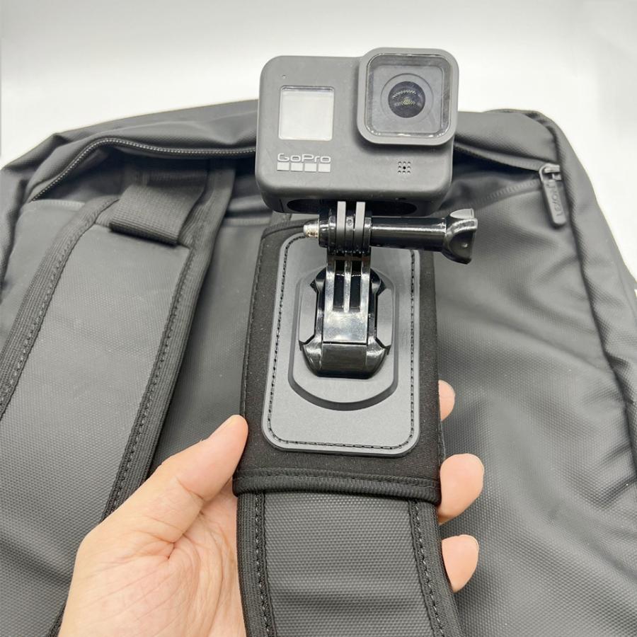 GoPro バックパックマウント 360度回転 横撮り 縦撮り 対応 リュック固定 ショルダーストラップマウント アクションカメラアクセサリー GoPro HERO DJI Osmo Act |  | 04