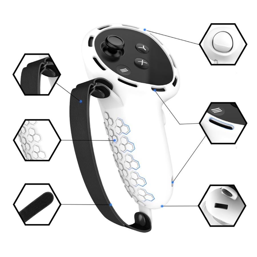 Meta Quest 3S 3 に対応 コントローラーグリップカバー シリコン 調節