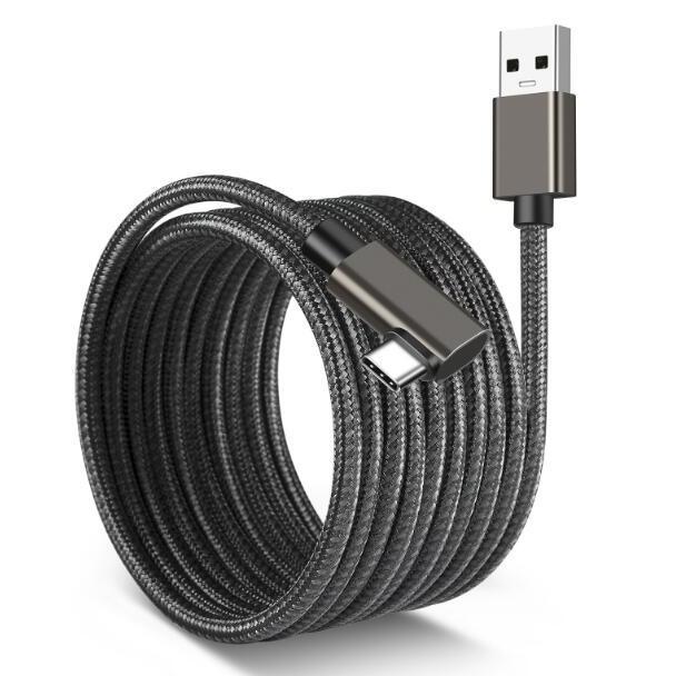 USB C to USB A L字型 3M  Link変換ケーブル 高速データ転送 5V/3A USB 3.1 Type C Cableケーブル VRヘッドセット ゲーミングPC等に適用 | 