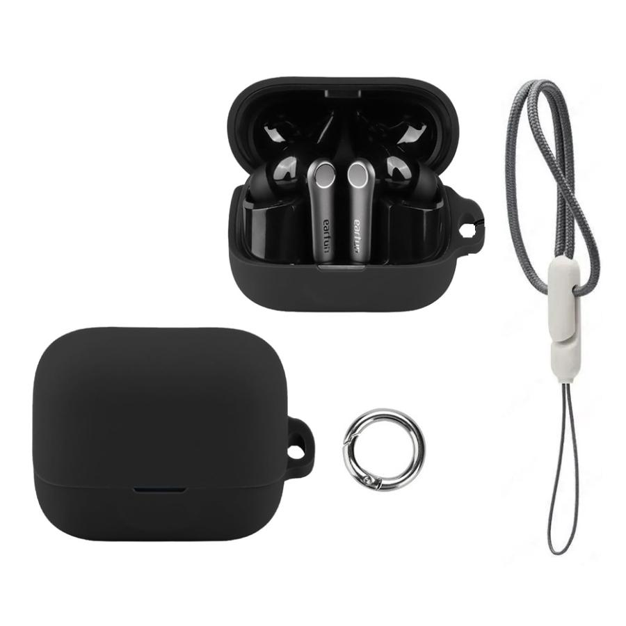 EarFun Air Pro 4 plus ケース EarFun Air Pro 4+ ケース シリコン カバー カラビナ付き ソフト 耐衝撃 軽量 ワイヤレスイヤホン収納ケース 充電ケース保護 旅行 | 
