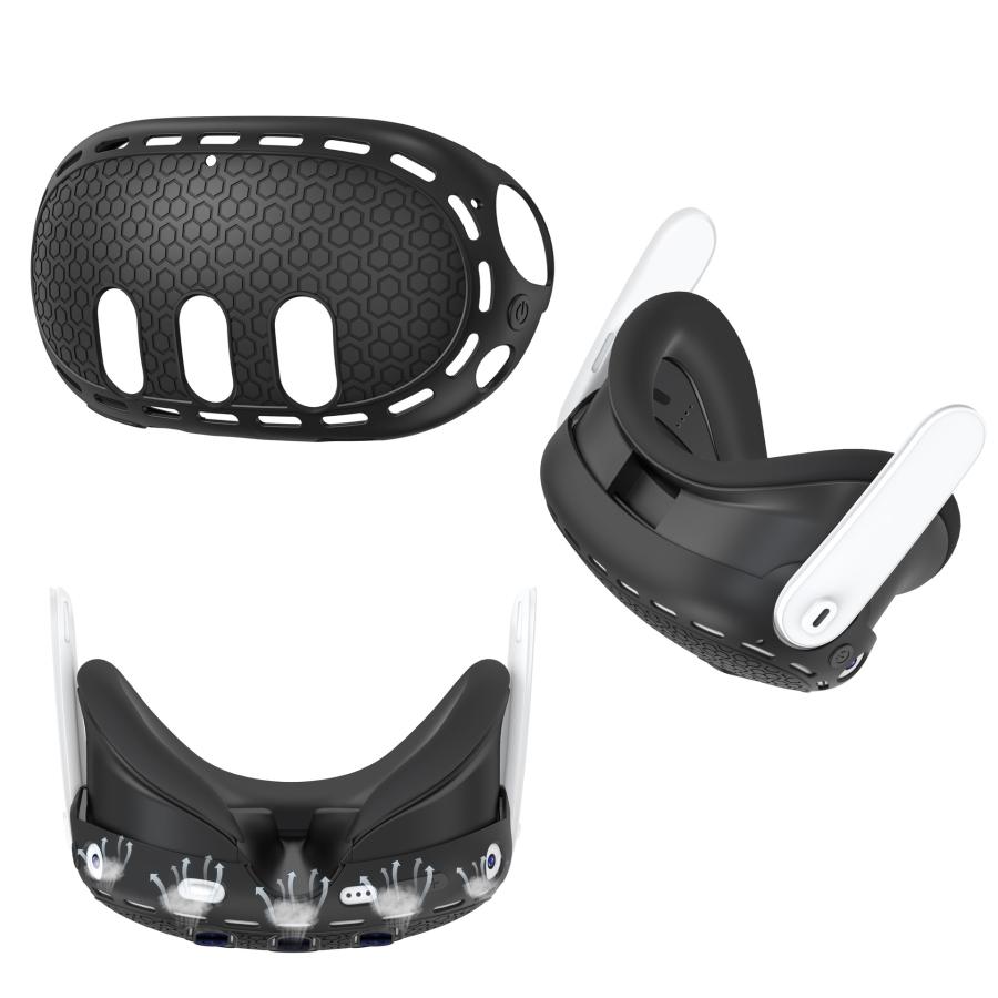 Meta Quest 3S / Quest 3 用 シリコンヘルメット保護カバー VRアクセサリー 耐衝撃 耐スクラッチ 防塵 防汗 洗える 快適装着 軽量デザイン フィット感抜群 |  | 02