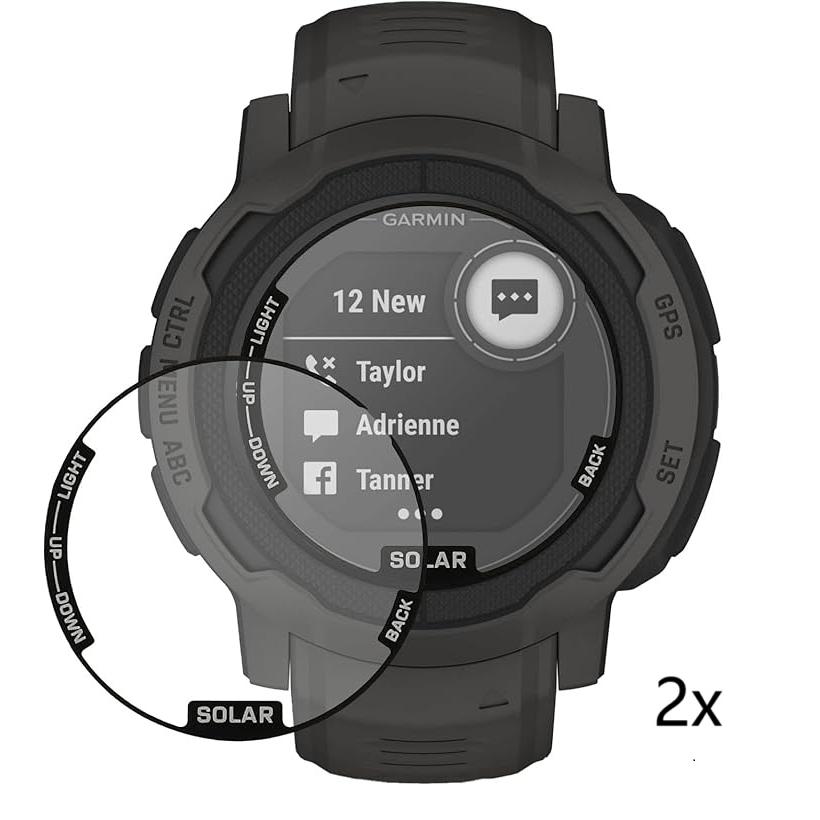2枚セット GARMIN ガーミン Instinct 3 (45mm / 50mm) / Instinct 2X / Instinct E (45mm) 用 保護フィルム 曲面対応 PET複合材 instinct3 全面保護 スマートウ |  | 01