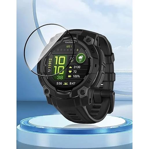 2枚セット GARMIN ガーミン Instinct 3 (45mm / 50mm) / Instinct 2X / Instinct E (45mm) 用 保護フィルム 曲面対応 PET複合材 instinct3 全面保護 スマートウ |  | 02