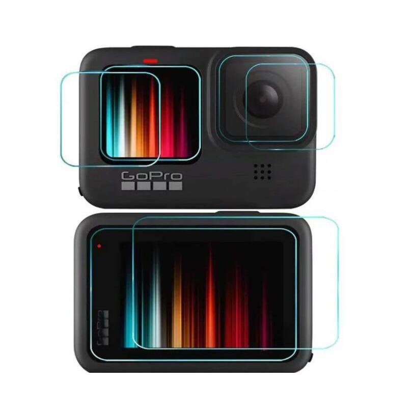 GoPro HERO11 Black / HERO11 Black Mini /  HERO 10 Black / HERO9 BLACK ガラスフィルム ゴープロ9 背面タッチスクリーン＋レンズ＋前面スクリーンフィルム | 