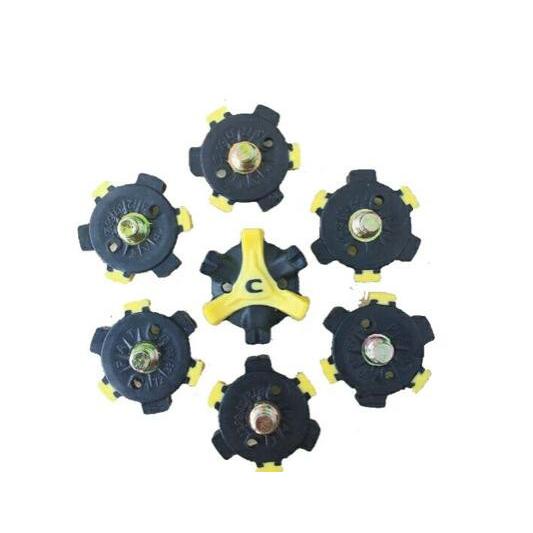 10pcs イエロー ゴルフ クリート チャンプ スパイク スティンガー シューズ 交換 スパイク鋲 | 