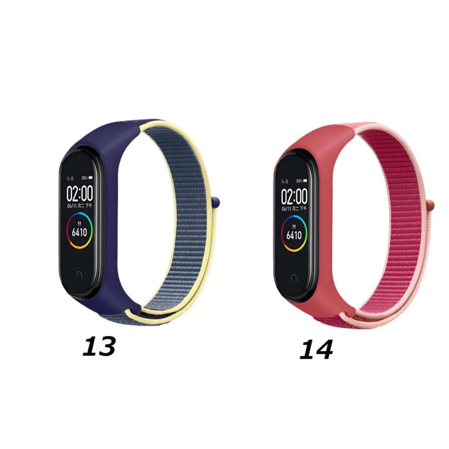 シャオミ smart band 8 7 mi band 6 band 5 バンド マジックテープ xiaomi  band 8 band6 band5 band7 ベルト ループナイロンバンド コンパチブル バンド交換 ウ｜coco2018｜11