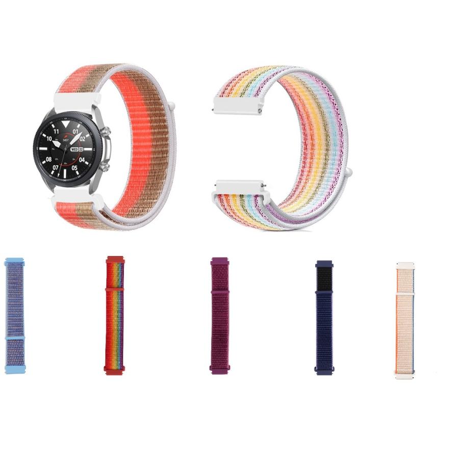 スマートウォッチ バンド 20mm 22mm ベルトマジックテープ 時計バンド ループナイロンバンド コンパチブル バンド交換 ウォッチベルト 腕時計ベルト ウェアラブ | 