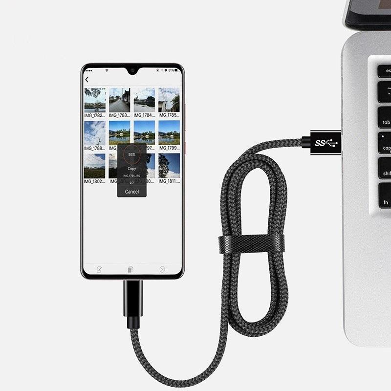長い 充電ケーブル 2m USB C ケーブル usb 3.2対応 3A 超高速充電 USB-A ＆ USB-C ケーブル データ転送 断線防止 高耐久ナイロン タイプc ケーブル |  | 01