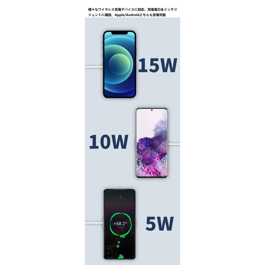MagSafe対応 磁力ワイヤレス充電器 iPhone 8-17/Android 各種対応 急速充電 15W マグネット式 ワイヤレスチャージャー Type-C端子 |  | 01