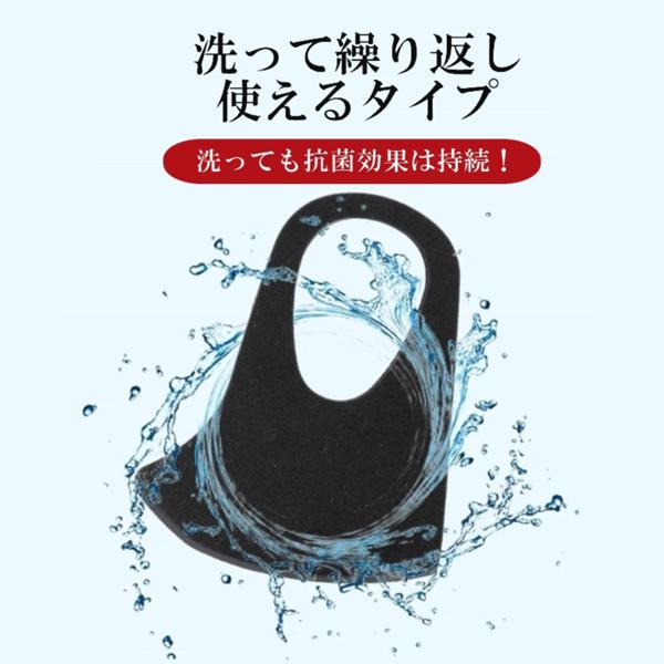 【薄型マスク】夏用 洗える 抗菌 エアロシルバー ２枚 3D 立体 マスク 大人用  マスク 繰り返し使える UVカット 消臭 防臭 ２枚 | ブランド登録なし | 01