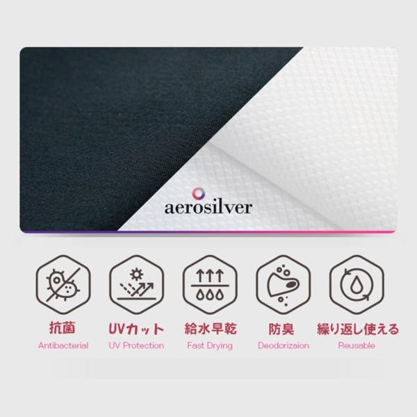 【薄型マスク】夏用 洗える 抗菌 エアロシルバー ２枚 3D 立体 マスク 大人用  マスク 繰り返し使える UVカット 消臭 防臭 ２枚 | ブランド登録なし | 04