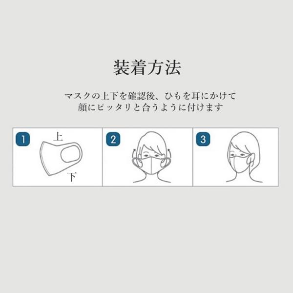 【薄型マスク】夏用 洗える 抗菌 エアロシルバー ２枚 3D 立体 マスク 大人用  マスク 繰り返し使える UVカット 消臭 防臭 ２枚 | ブランド登録なし | 08