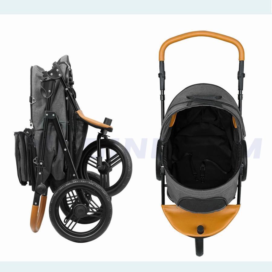 ペットカート 取り外し可能 折りたたみ ペットバギー 分離型 3輪 バギー 軽量 前輪360° 安全装置付 ドッグカート キャリー 小型犬 中型犬 介護用 飛び出し防止 3輪 バギー