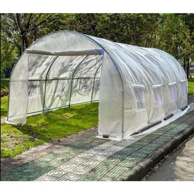 特売！プロの農家も愛用 PE素材 ビニールハウス 菜園ハウス 温室 グリーンハウス 3*2*1.75m 窓二つ スチールパイプ 野菜 育苗 PE素材 75m