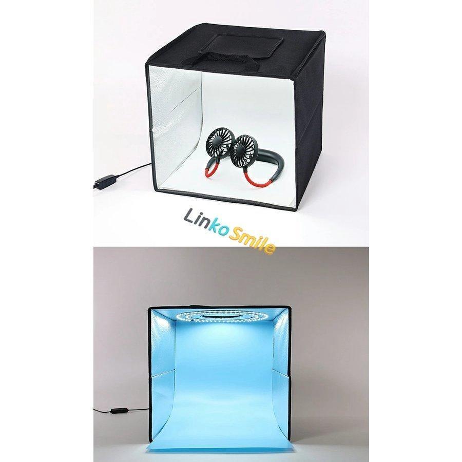 撮影 ボックス セットブース 30cm USB LED 光量10段階 6色背景