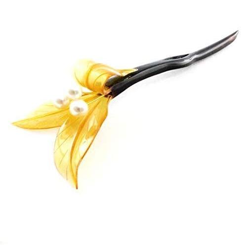 受賞店舗 三枚葉 本べっ甲 かんざし アコヤ真珠 飴色鼈甲の葉 一本挿し ヘア アクセサリー 桐箱入 黒留袖など和装 着物 フォーマルな髪型 パール 50 Off Www Maxipiso Com Ar