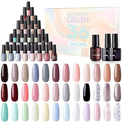 Gellen ジェルネイル カラージェル 36色セット ベーストップマットジェル付き ポリッシュタイプ セルフネイル Vmvwwsy9df Rdpf Org