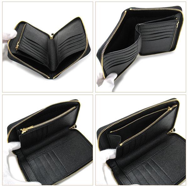 COACH（コーチ） 二つ折り財布 レディース レザー ラウンドファスナー