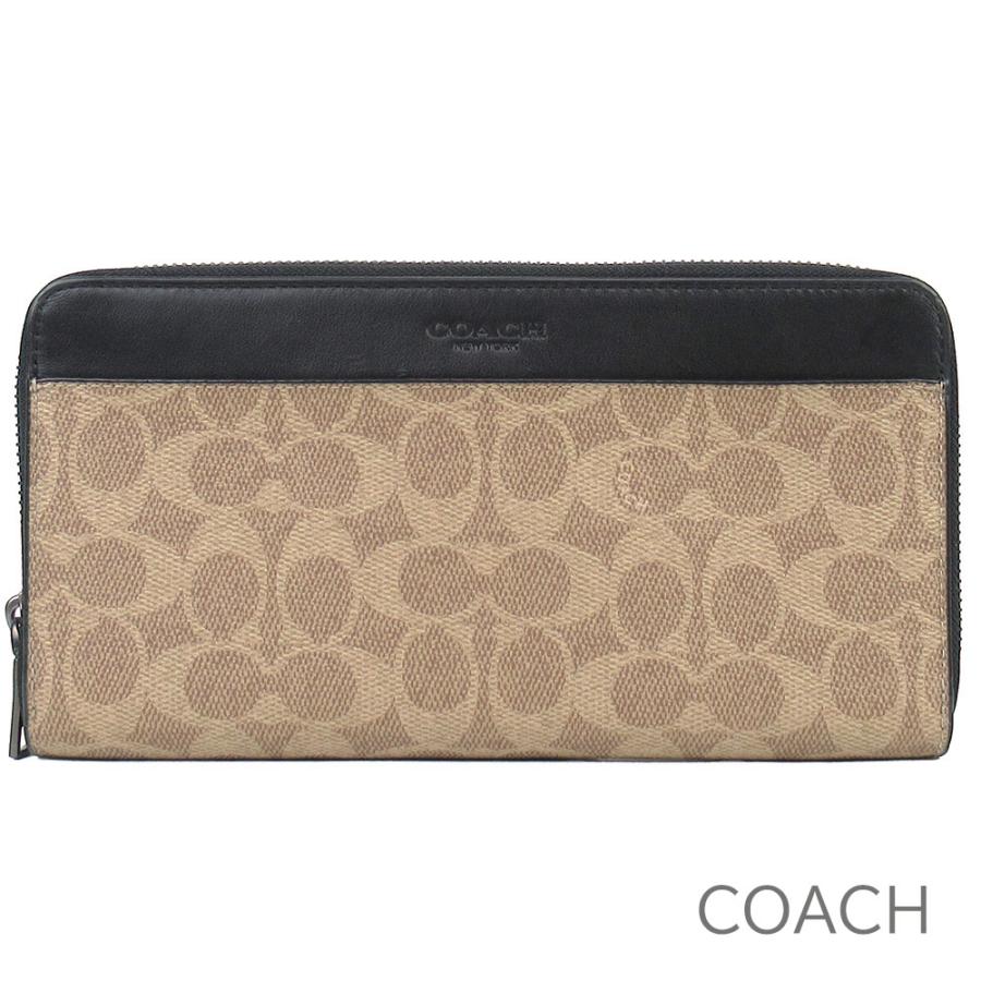 COACH コーチ 長財布 メンズ レディース シグネチャー : ニューヨーク  