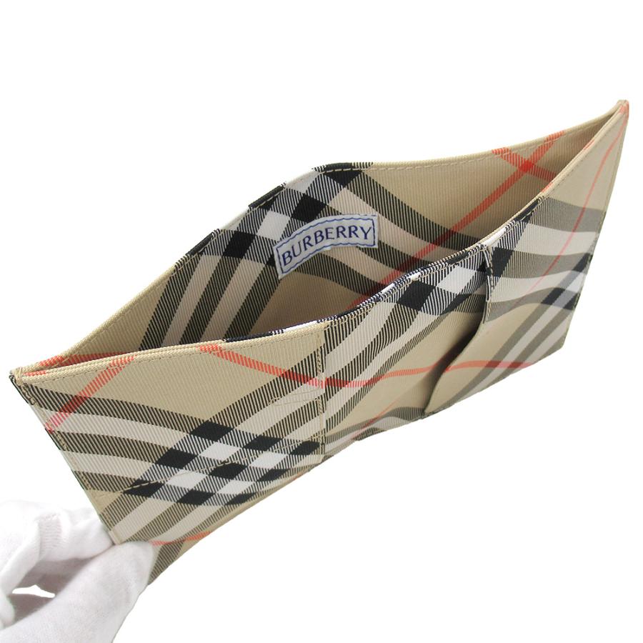 Burberry グレー チェック柄 パスポートケース Check Passport Holder in Sand - Men, Canvas | Burberry® Official