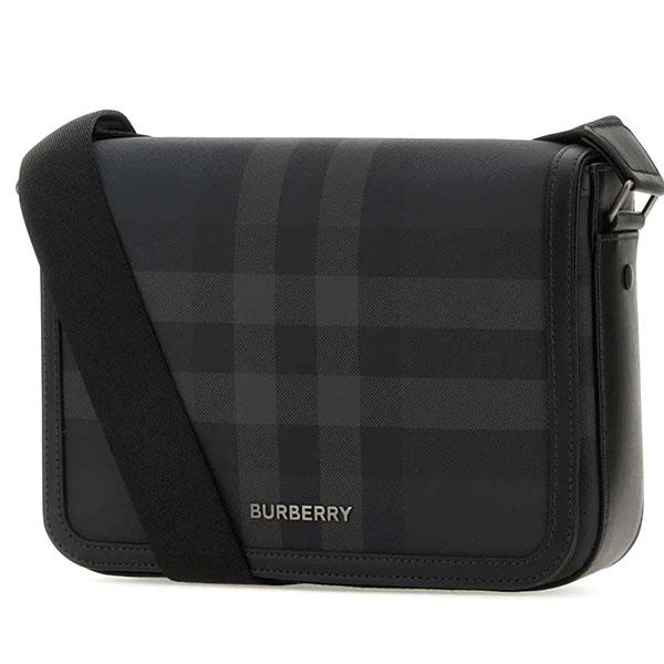 【美品】バーバリーロンドン　ショルダーバッグ　ブラック　チェック柄　メンズ BURBERRY（バーバリー） ロンドン ショルダーバッグ メンズ レディース