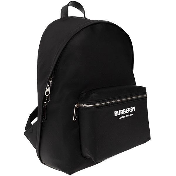 美品　BURBERRY LONDON ナイロン×レザー　バックパック　黒 BURBERRY バーバリー リュック バックパック ブラック ナイロン