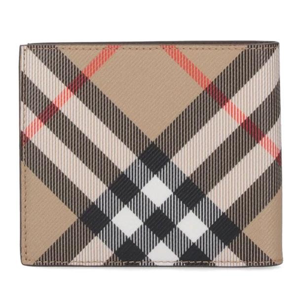 バーバリー ロンドン 二つ折り財布 メンズ Burberry チェック柄の画像