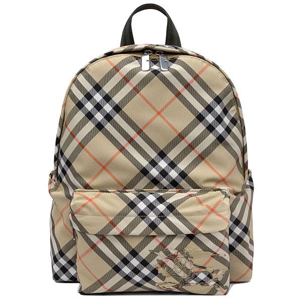 バーバリー ロンドン リュックサック バッグ メンズ Burberry ナイロン チェック柄 ロゴ エクストリアン ナイト | BURBERRY