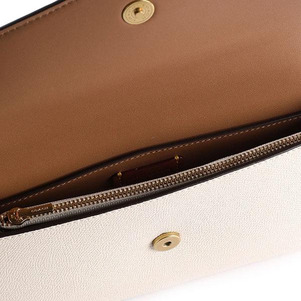 コーチ 斜めがけショルダーバッグ セカンドバッグ クラッチバッグ ポシェット レディース COACH レザー 取り外し可能小銭入れ付きの画像
