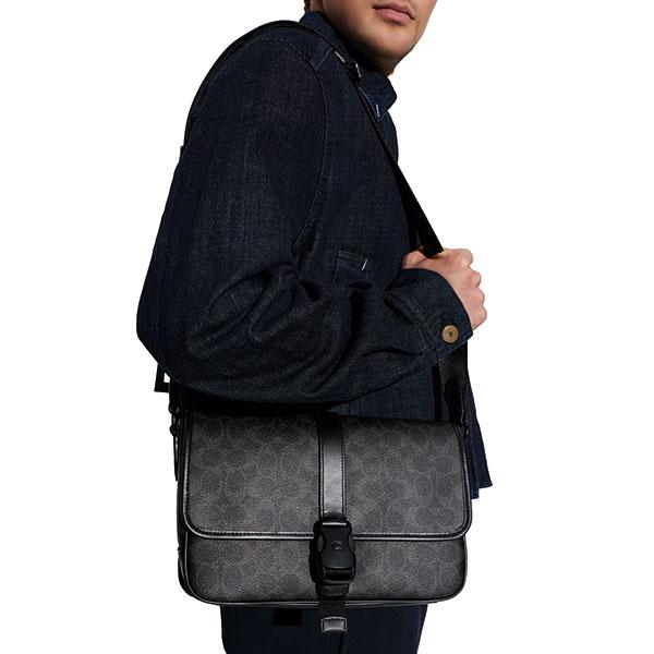 コーチ ショルダーバッグ メッセンジャーバッグ メンズ COACH シグネチャーの画像