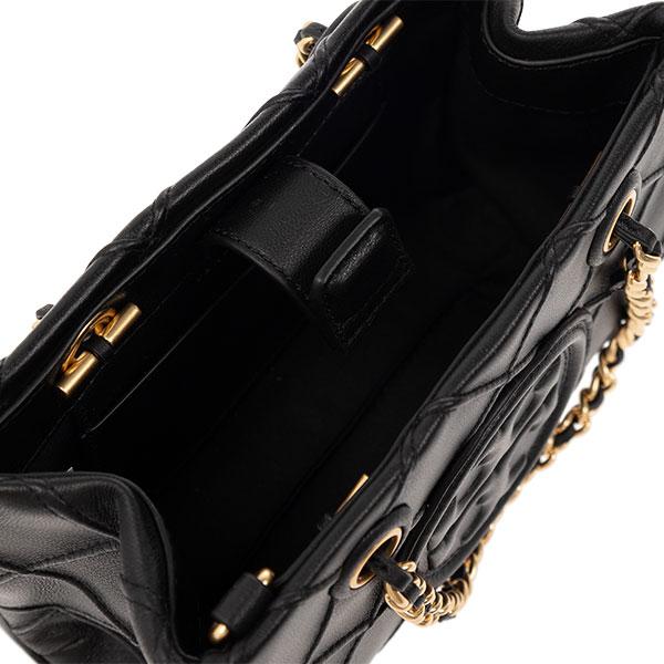 トリーバーチ　トートバッグ　美品　A4　キルティング　エンボス　レザー　黒 TORY BURCH トリーバーチ トートバッグ Tory Burch レディース