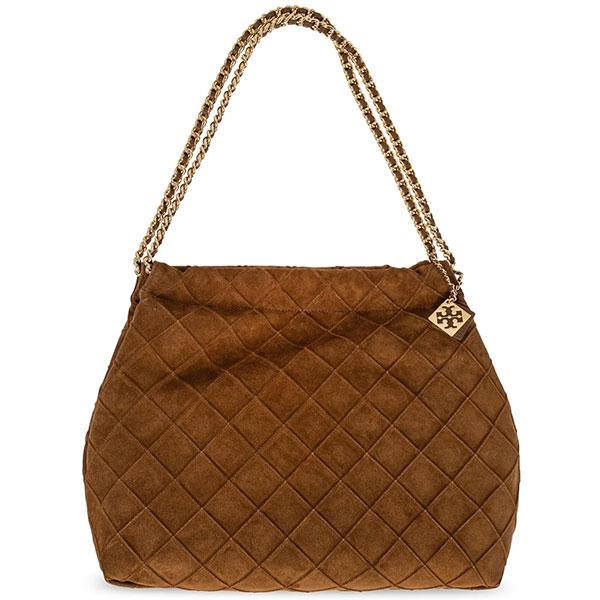 トリーバーチ ショルダーバッグ Tory Burch レディース キルティングスエード | TORY BURCH