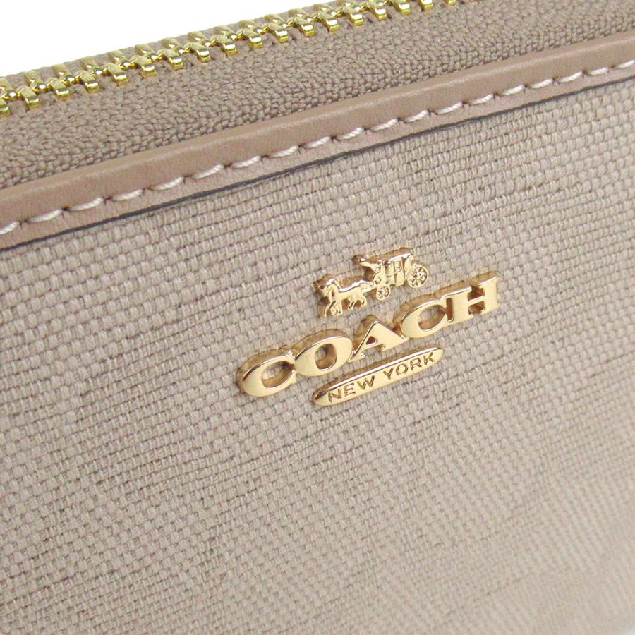 新商品　COACH　コーチ　長財布　シグネチャーキャンバス　正規品 コーチ 長財布 / LONG ZIP AROUND WALLET / カーキ シグネチャー