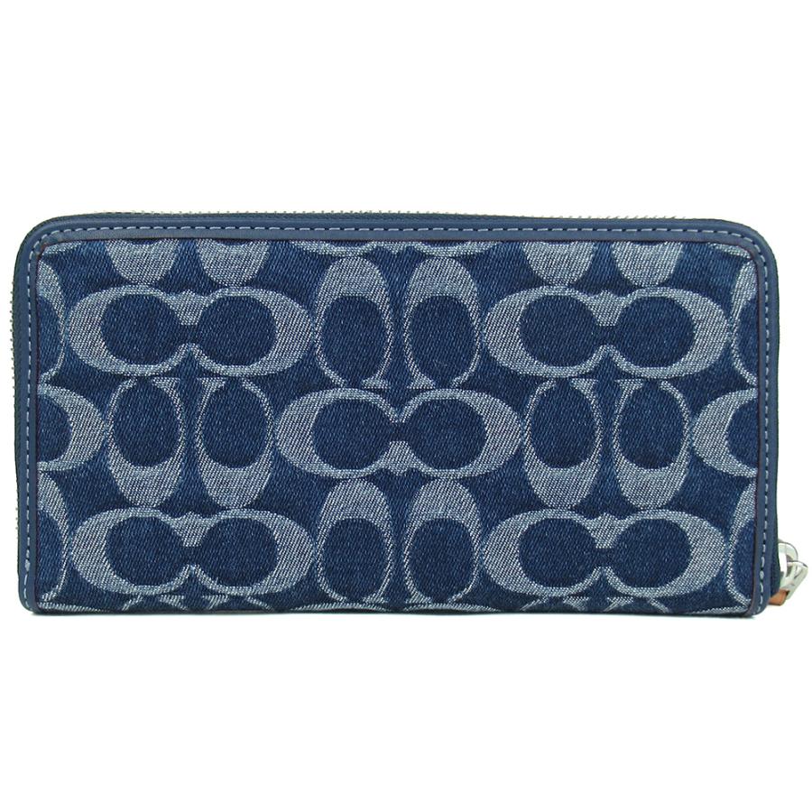 COACH コーチ 長財布 メンズ レディース デニムキャンバス